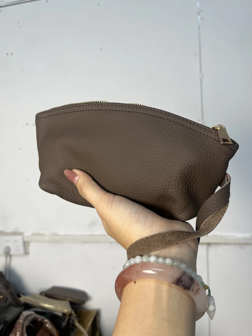 #2022#头层进口牛皮手拿包手机包麻将包