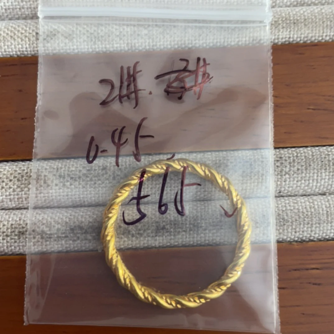 克重0.45 21号 麻花戒指 足金999