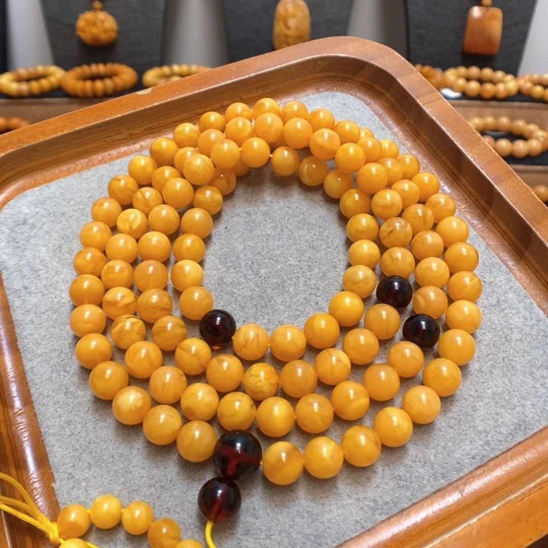 未镶嵌蜜蜡手链蜜蜡