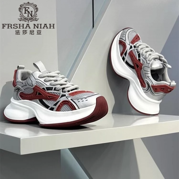 法莎尼亚男鞋百搭老爹鞋男士夏季新款时青少年夏季透气网面老爹鞋