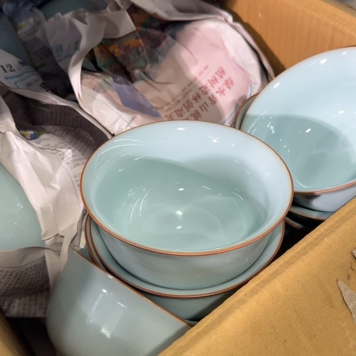 微瑕天青13.5餐碗