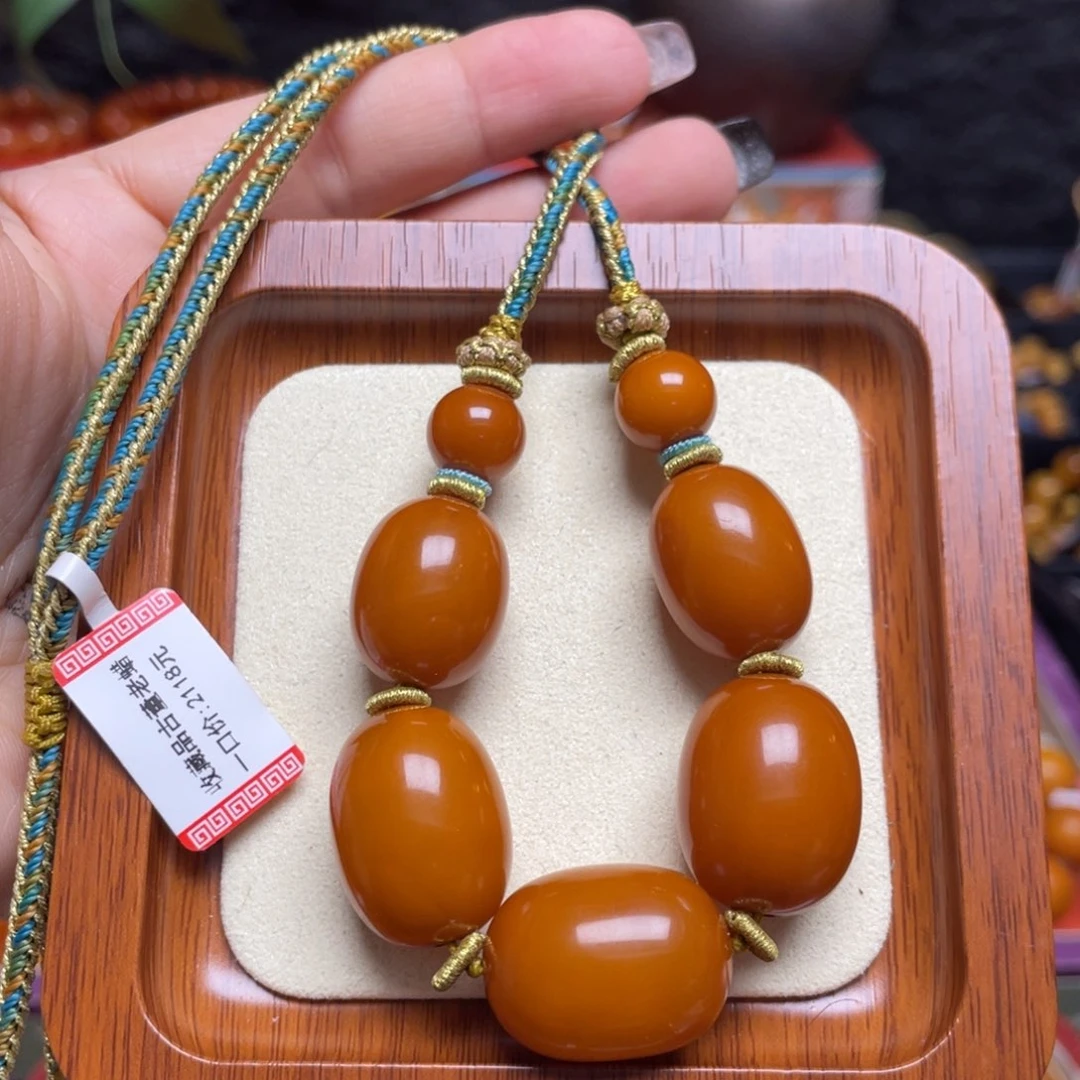 蜜蜡未镶嵌颈饰项链