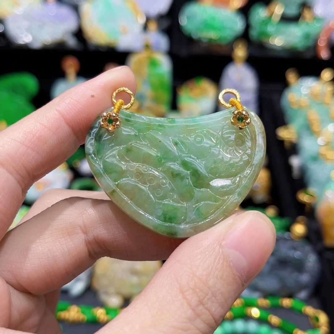 翡翠合金吊坠(赠链)国风