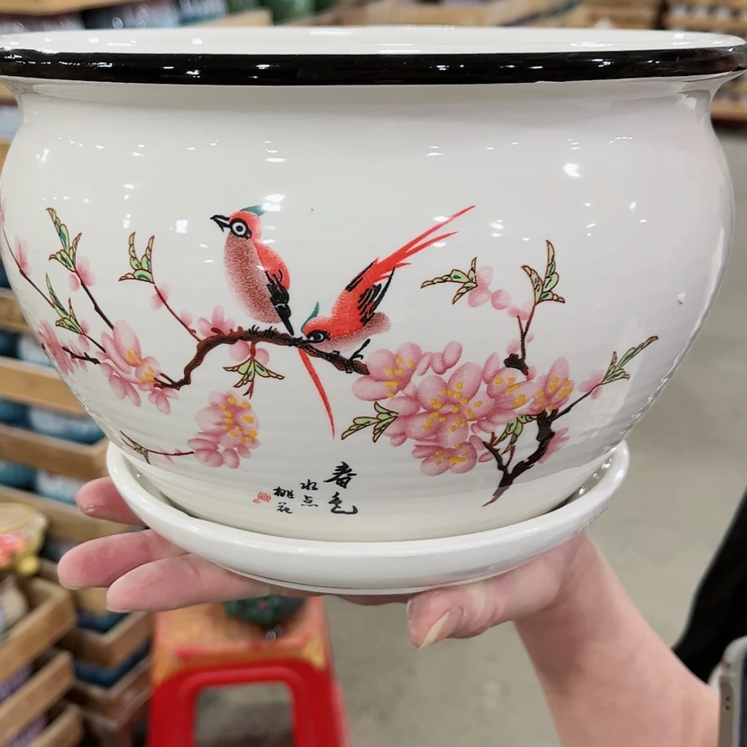 【闪购商品】陶瓷福利品带冰裂效果陶瓷花盆