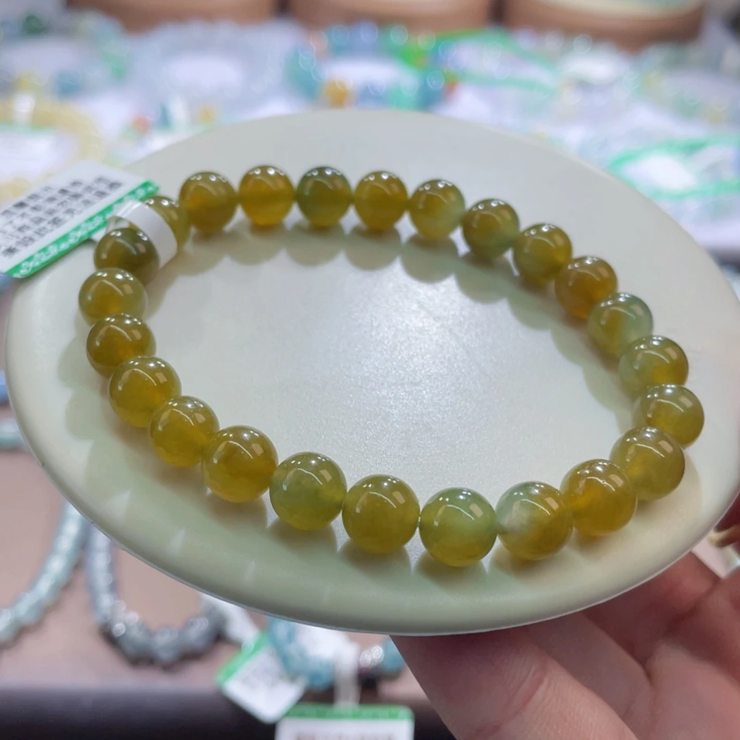 未镶嵌手链翡翠秋香茶黄卡7.7