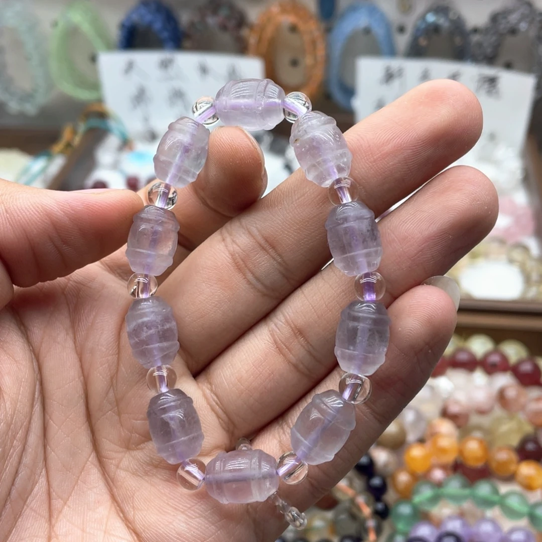 手链水晶未镶嵌萤石桶珠