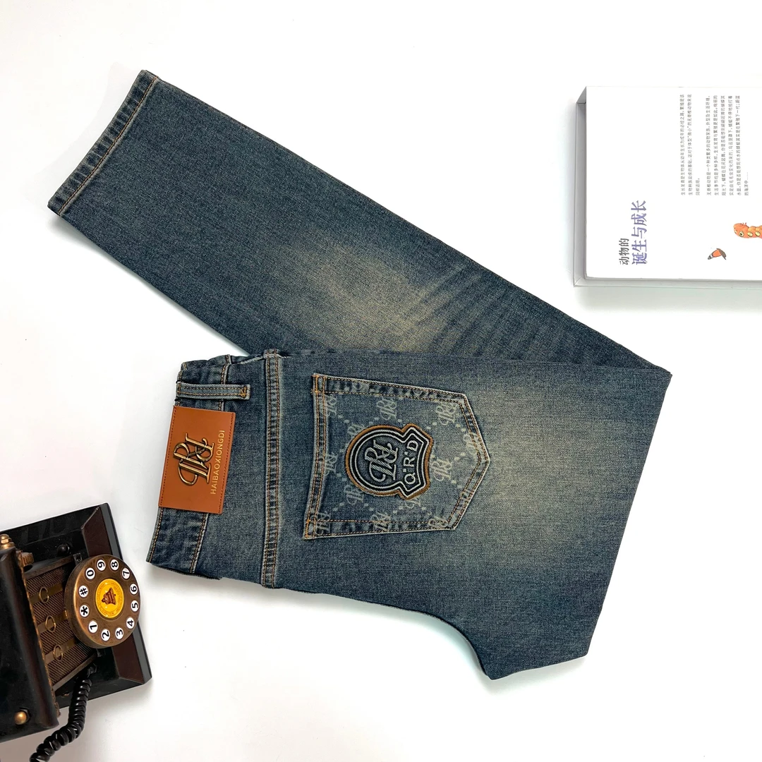 【夏季断码清货】20325-15轻奢重工水洗欧货弹力百搭牛仔裤男