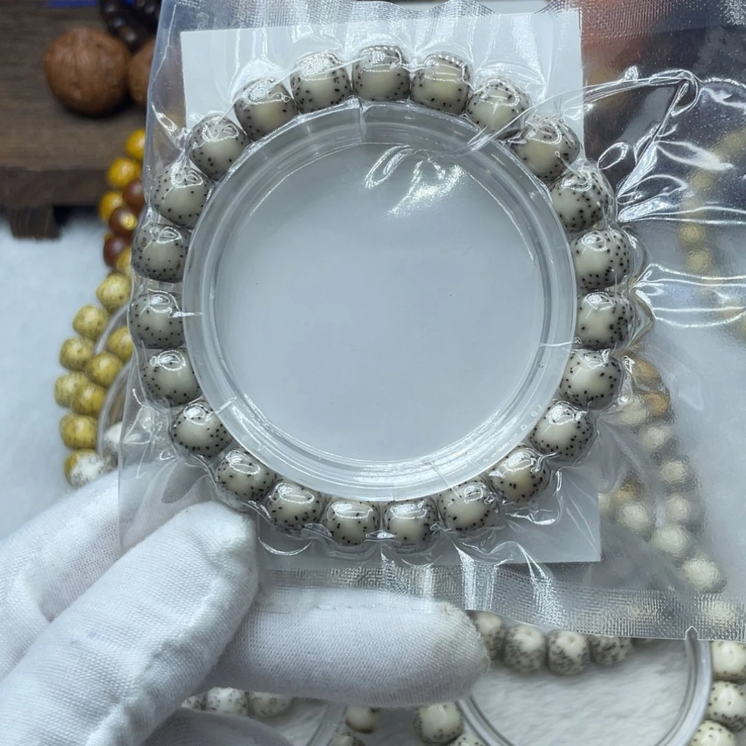 星月菩提手串原生态骨瓷白10✖️9侧留白针尖星