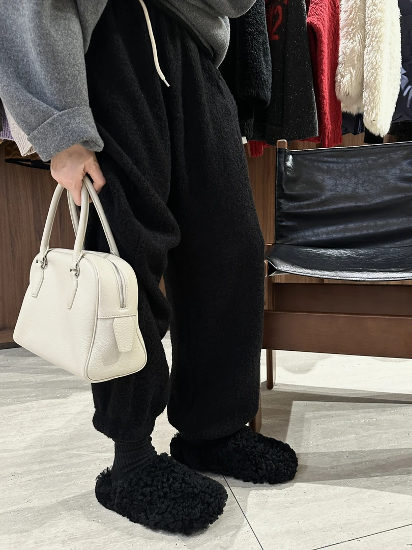 进口面料羊毛全松紧腰束脚裤  J25KZ750