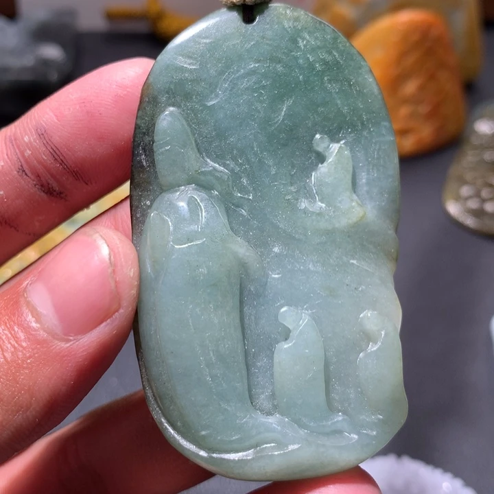 翡翠未镶嵌颈饰保真天然a货翡翠