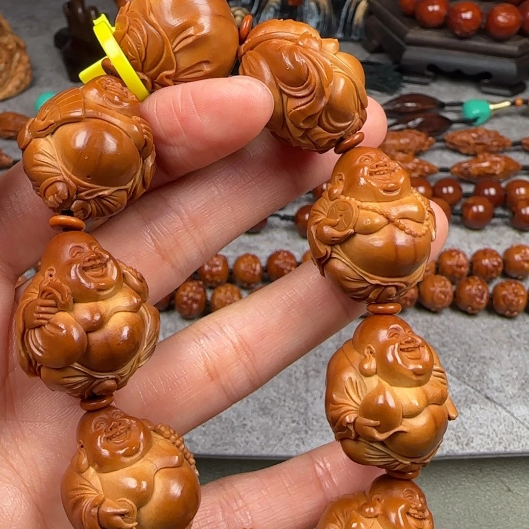 橄榄核手串/手链2.4尺寸八宝弥勒手串