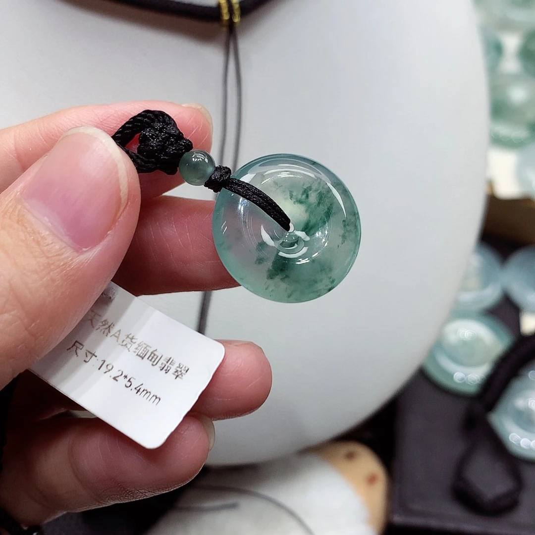 颈饰未镶嵌翡翠编号59，19.2/5.4