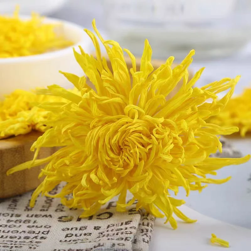 菊花茶金丝皇菊一朵一杯散装花茶搭配枸杞金银花茶