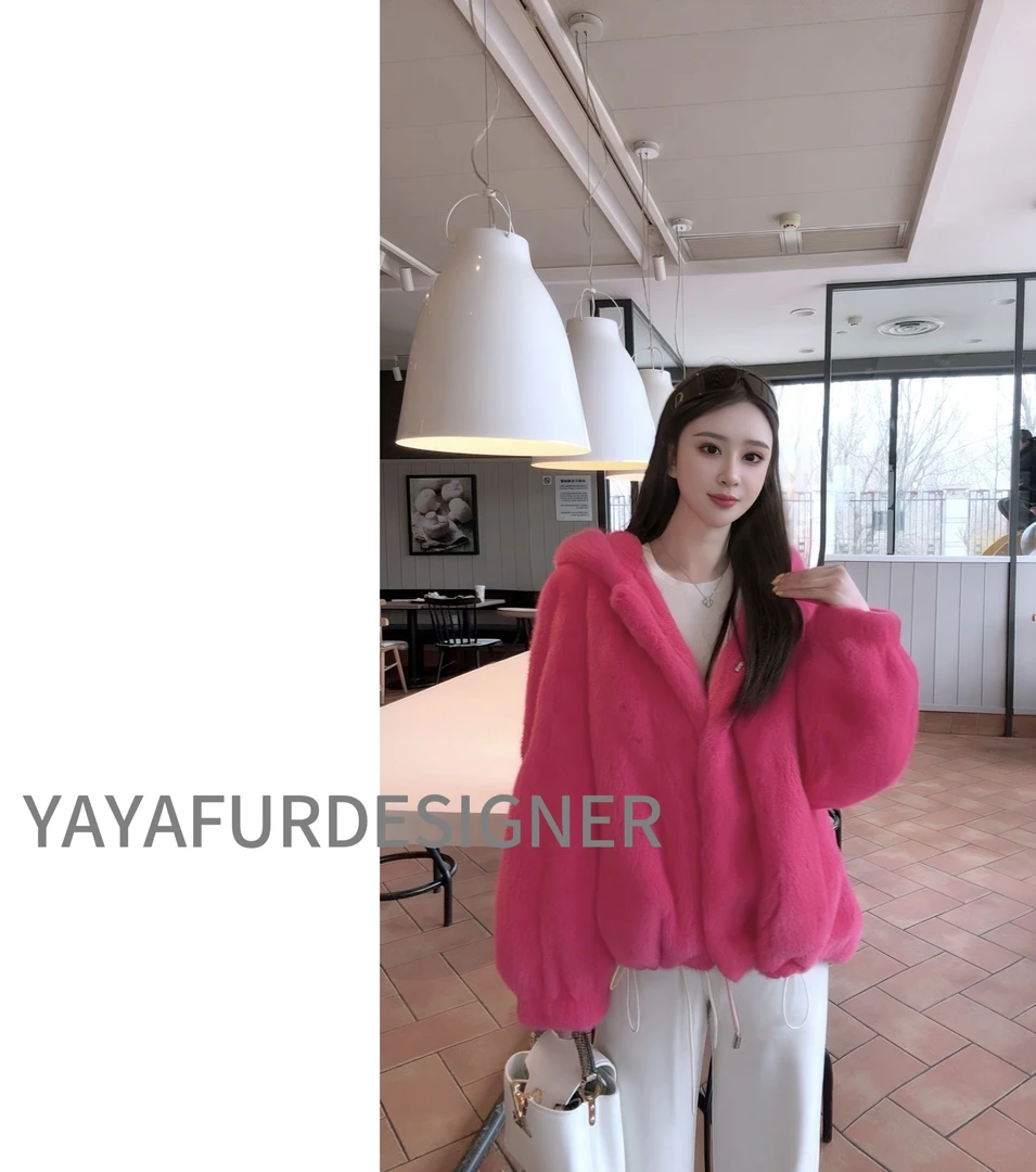【洋洋推荐】2025新款进口水貂原创设计轻奢风女士外套2458