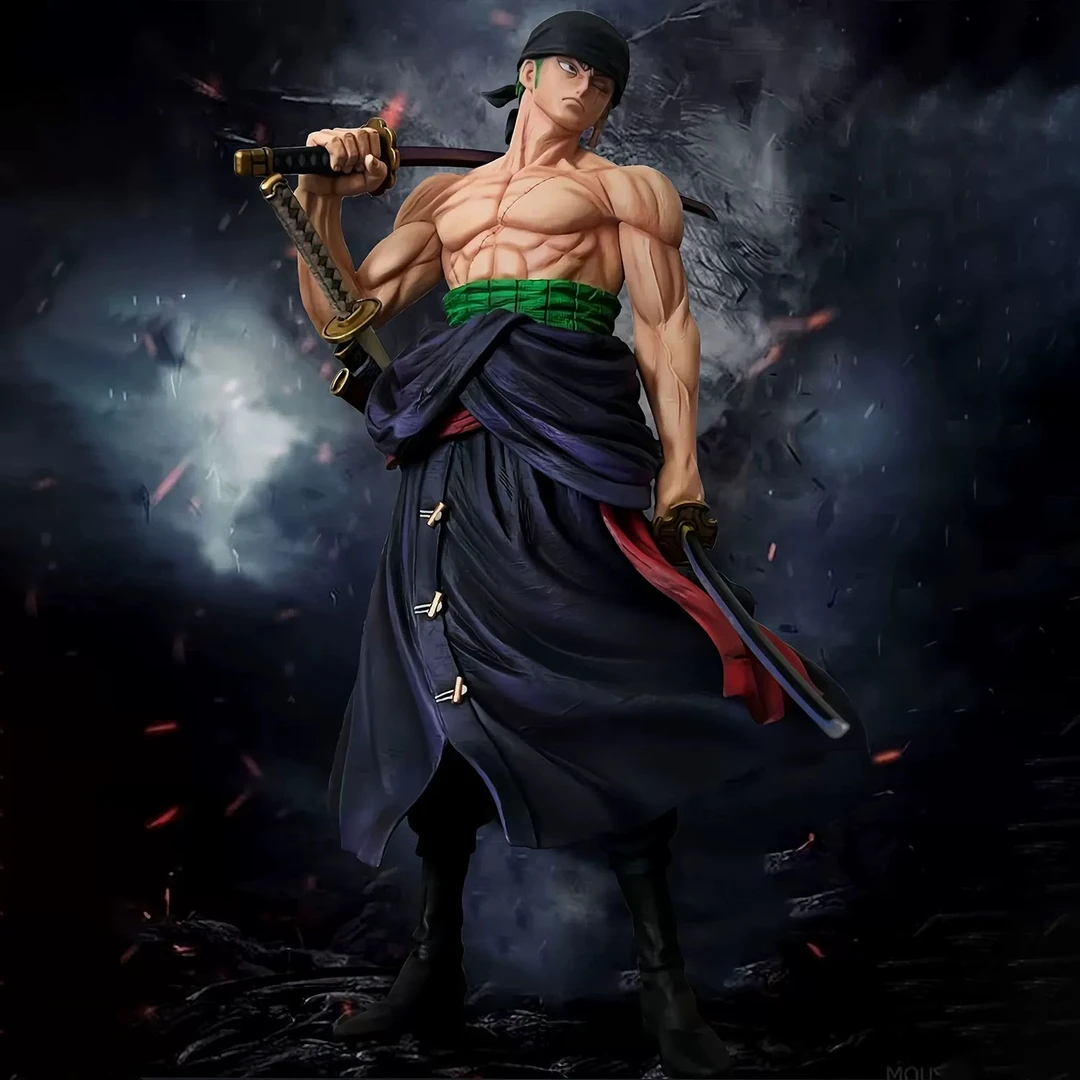 海贼系列gk扛刀索隆站姿索隆五头雕可替换雕像模型摆件手办