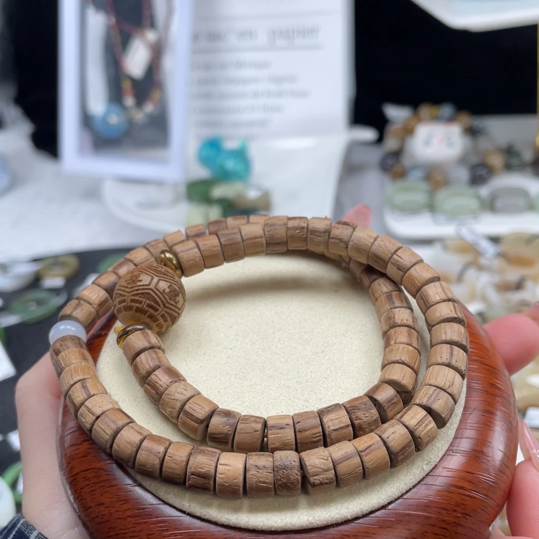 和田玉未镶嵌戒指o42鸡刺木手串