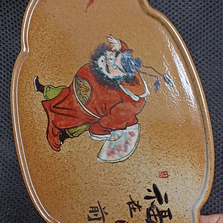 盘夜***肉景德镇手绘釉下彩手绘