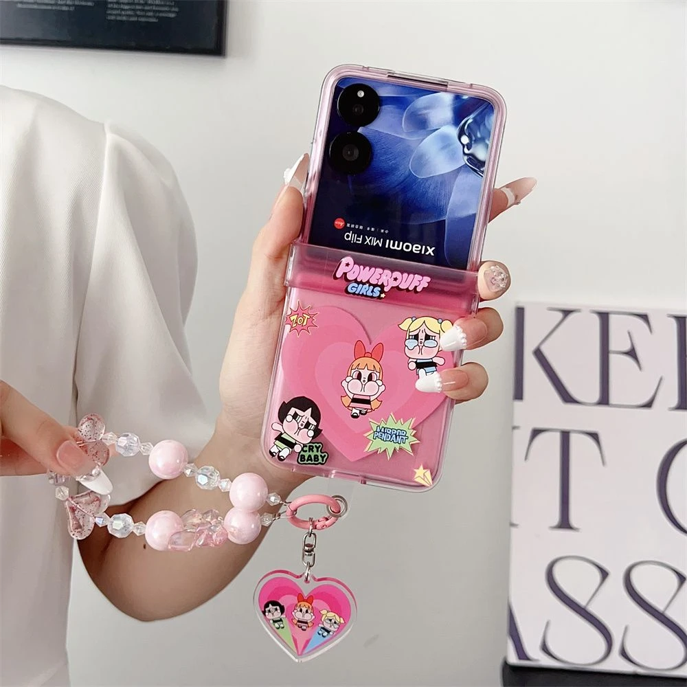 卡通小女警适用新小米MIX Flip2荣耀MagicVFlip手机壳motorazr50