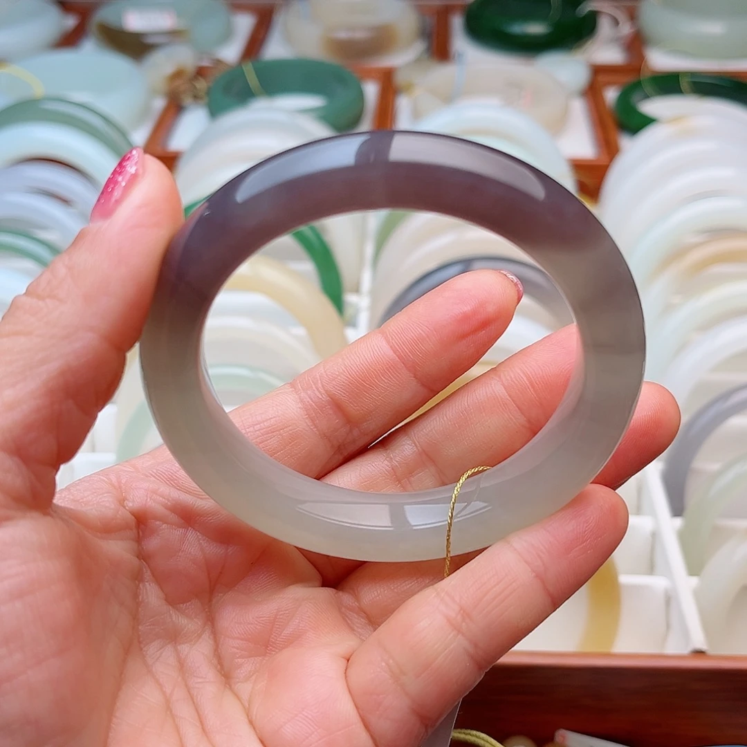 和田玉未镶嵌手镯56.3