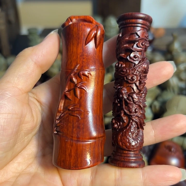 把件小叶紫檀两个一对