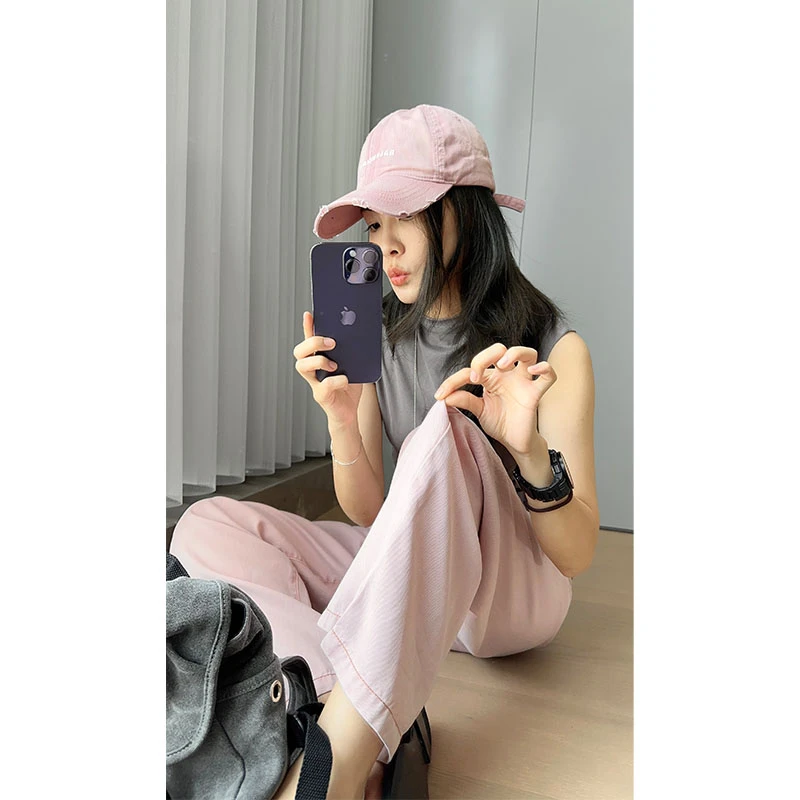 A美洋MEIYANG 蜜桃天丝牛仔裤 莱赛尔炒砂做旧|清冷温柔垂阔腿裤