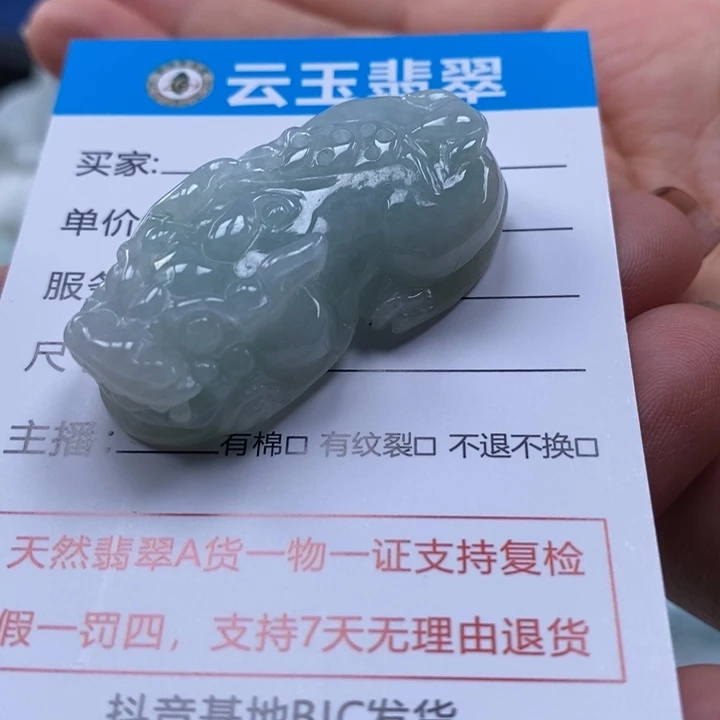 翡翠未镶嵌颈饰多人貔貅
