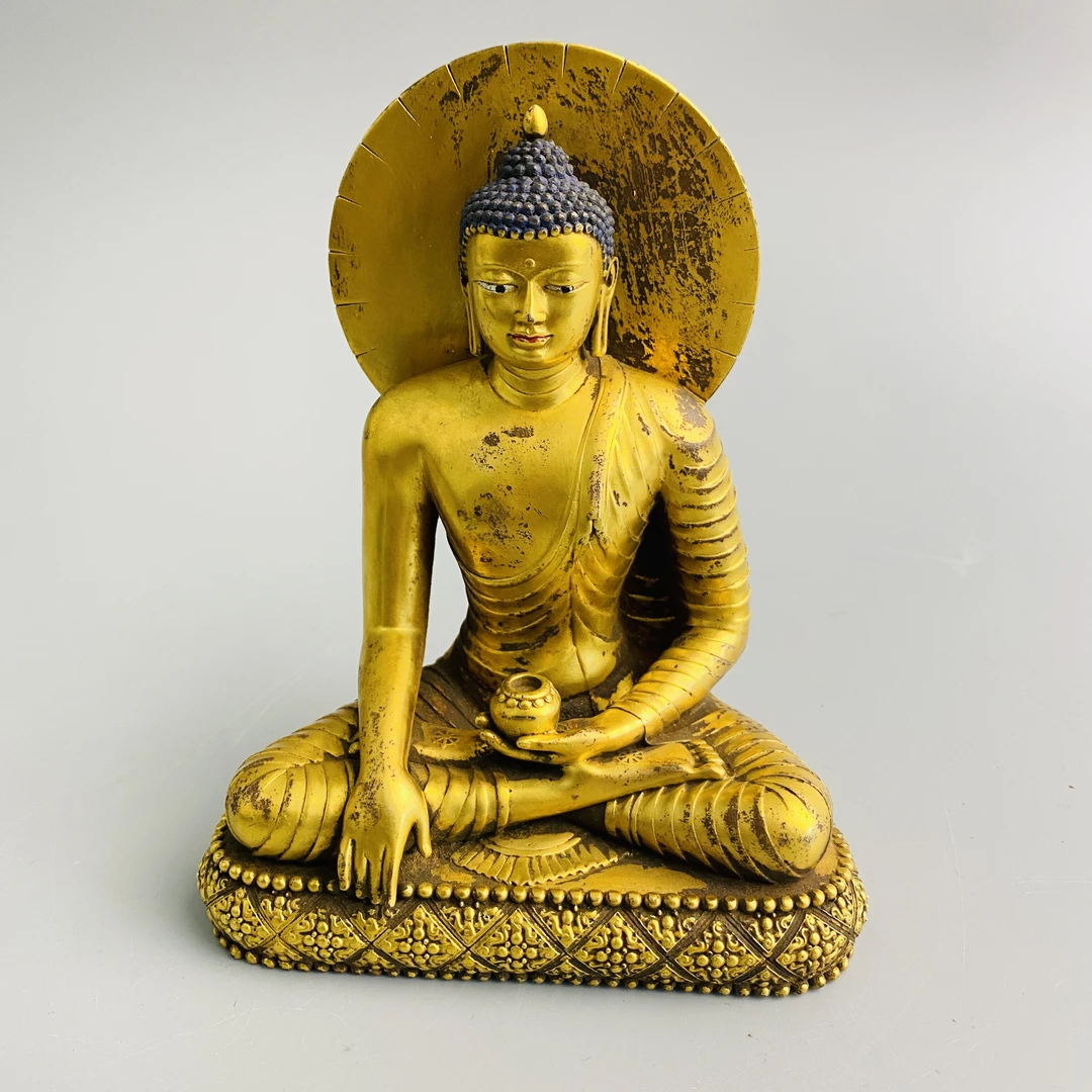 清・铜鎏金释迦牟尼像【古董拍卖】ZJ25ZJ0303123