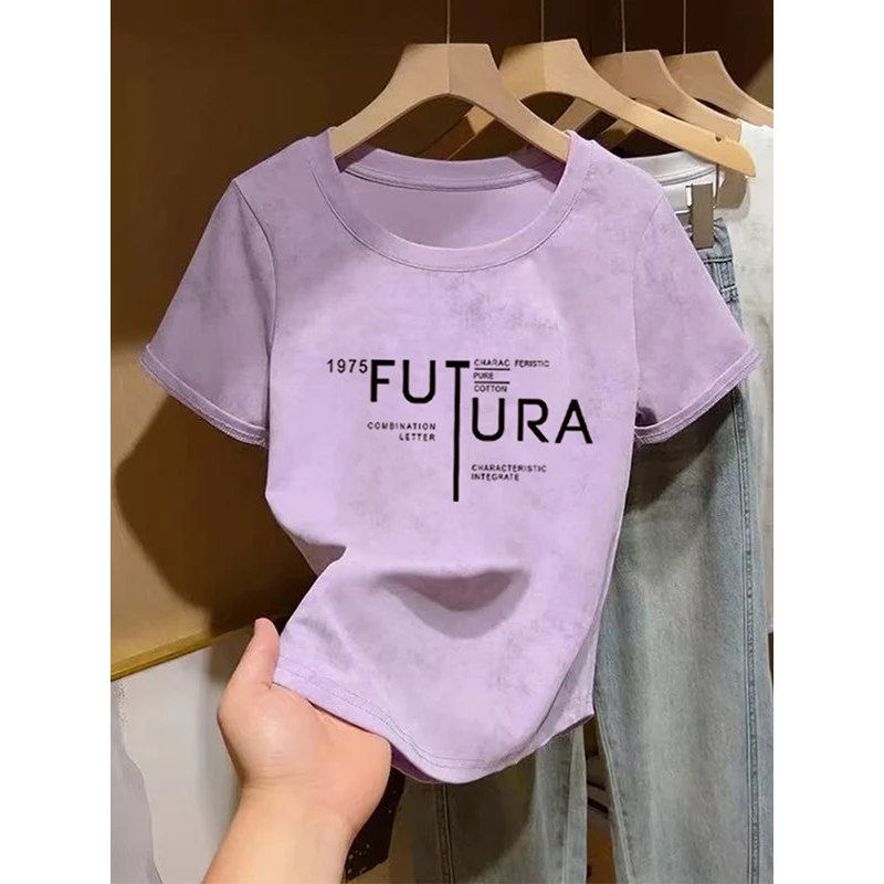 美式复古夏季新款扎染宽松显瘦减龄短袖打底衫T恤女洋气时尚上衣