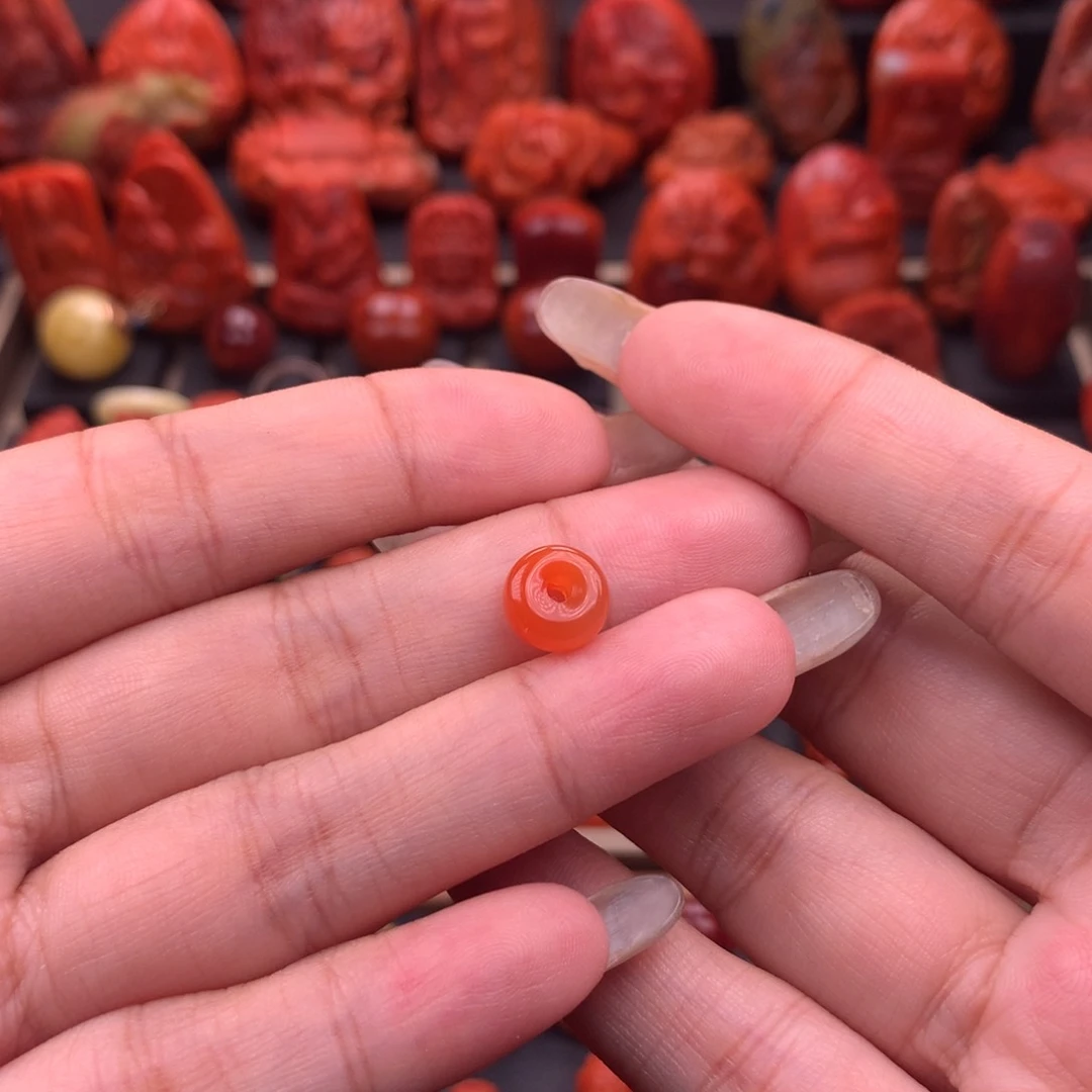 南红玛瑙南红保山扣子9mm➕未镶嵌乔**鱼