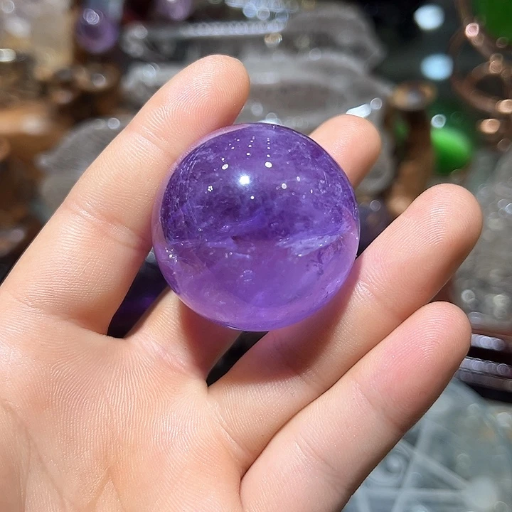 紫晶天然水晶球未镶嵌