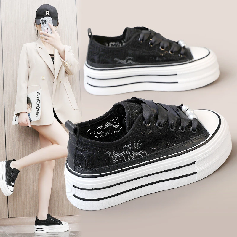 新款布鞋女2025时尚百搭夏季镂空透气女鞋网面鞋网鞋韩版休闲鞋