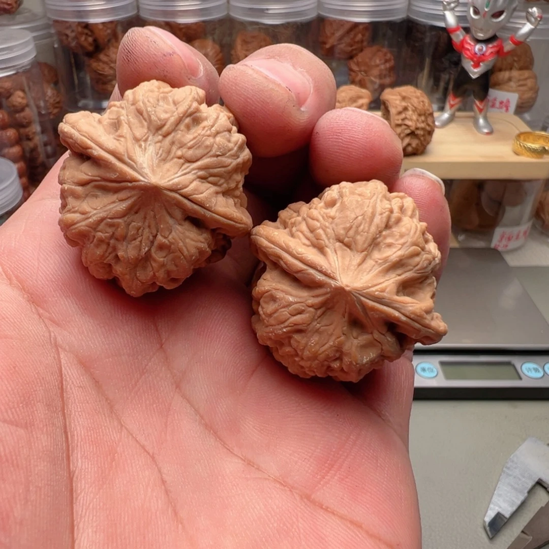 把件文玩核桃37尺全品凹底