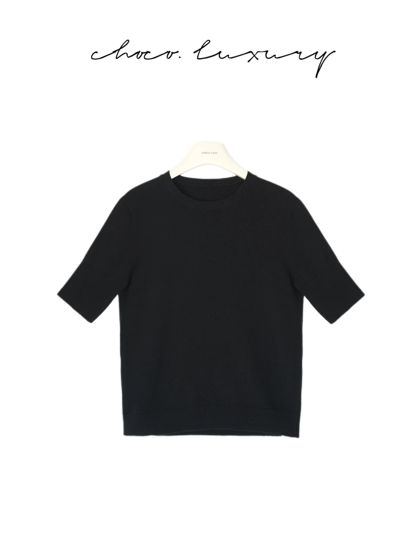 【CHOCO】四季百搭Lp同款气质中袖羊毛衫 气质好版型D2263