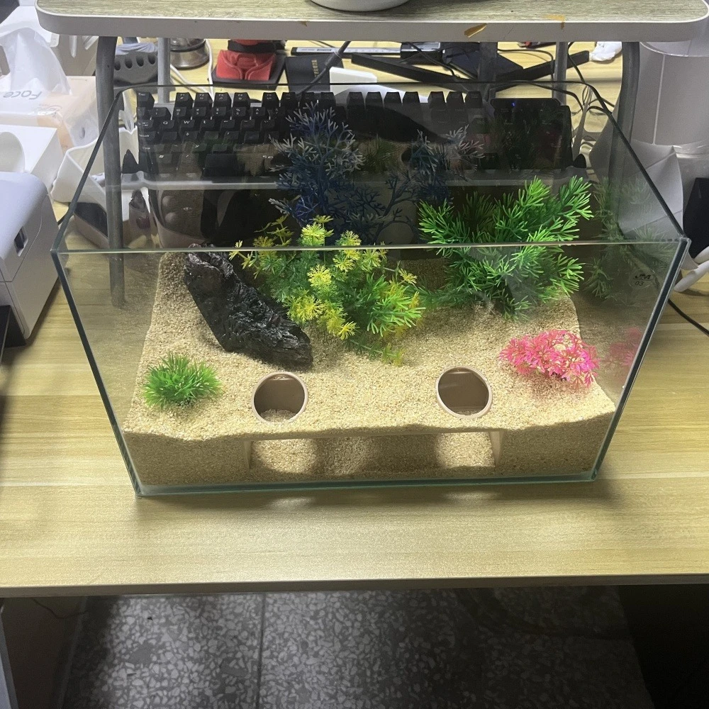 水底洞穴水下宫殿鱼虾繁殖溪流缸斗鱼桌面水景