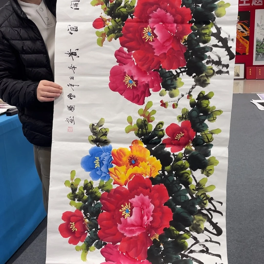 国画今天上午国画作品展示