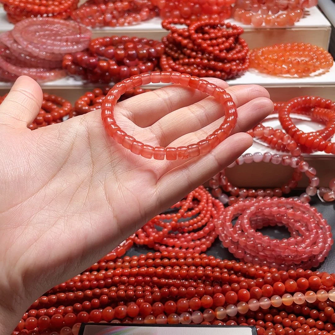 南红玛瑙未镶嵌手链6➕