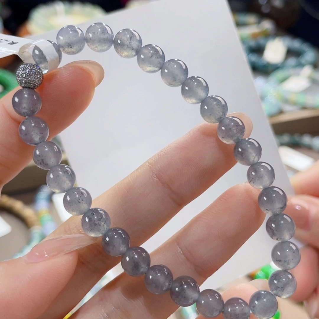 未镶嵌手链翡翠货头黑冰卡6.6