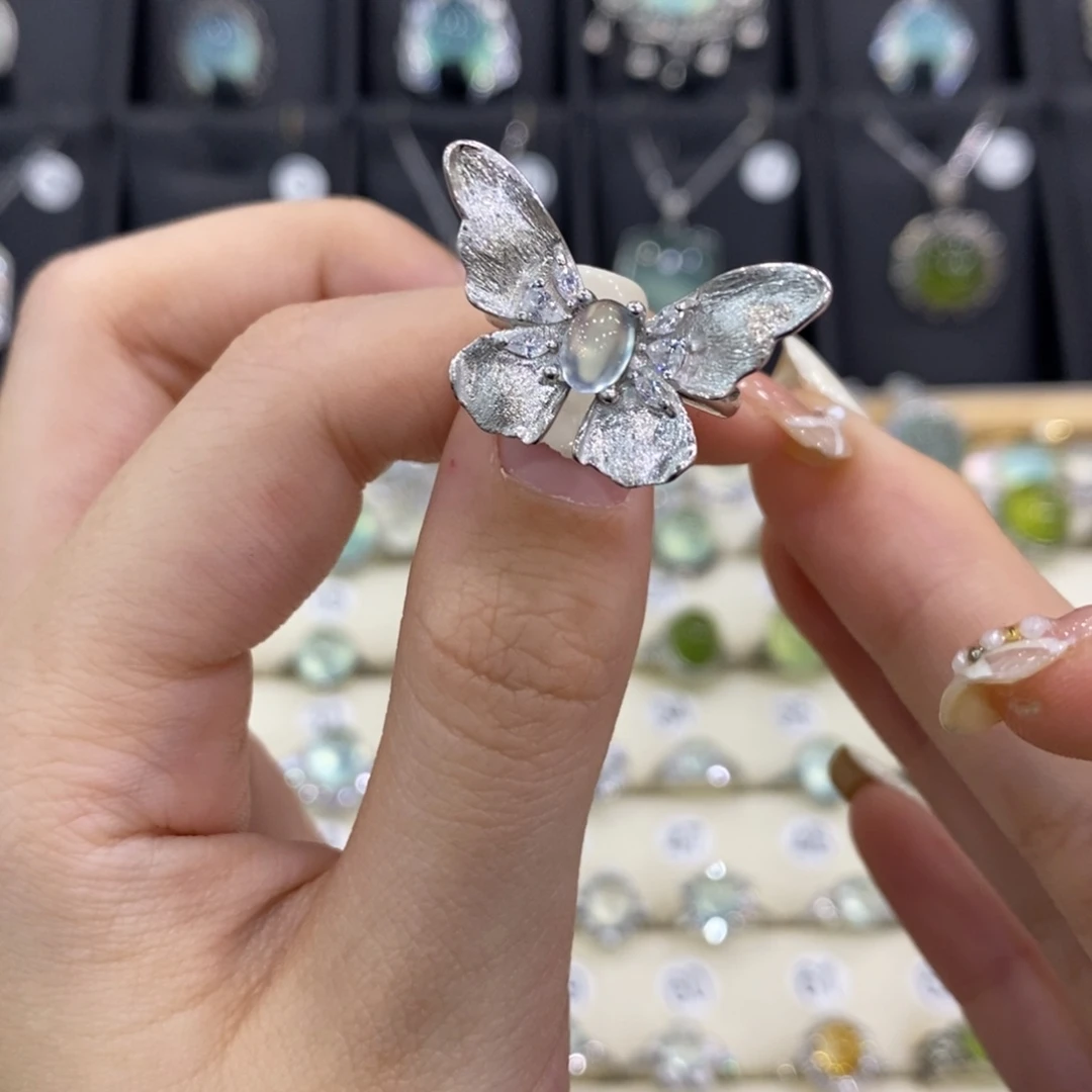 蛇纹石玉珠宝半成品合金阿*