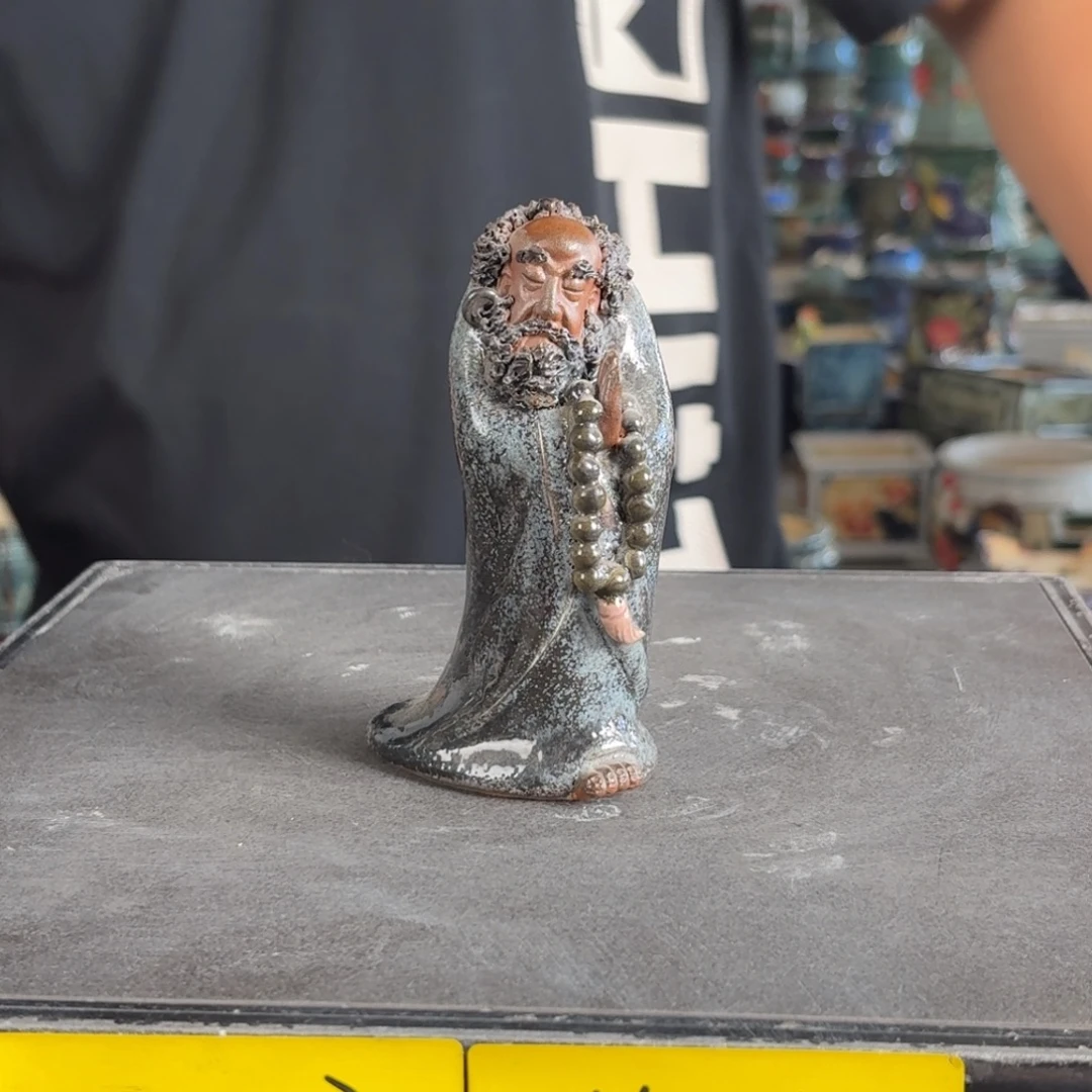 。一风堂石湾花盆 高13 这件柴烧