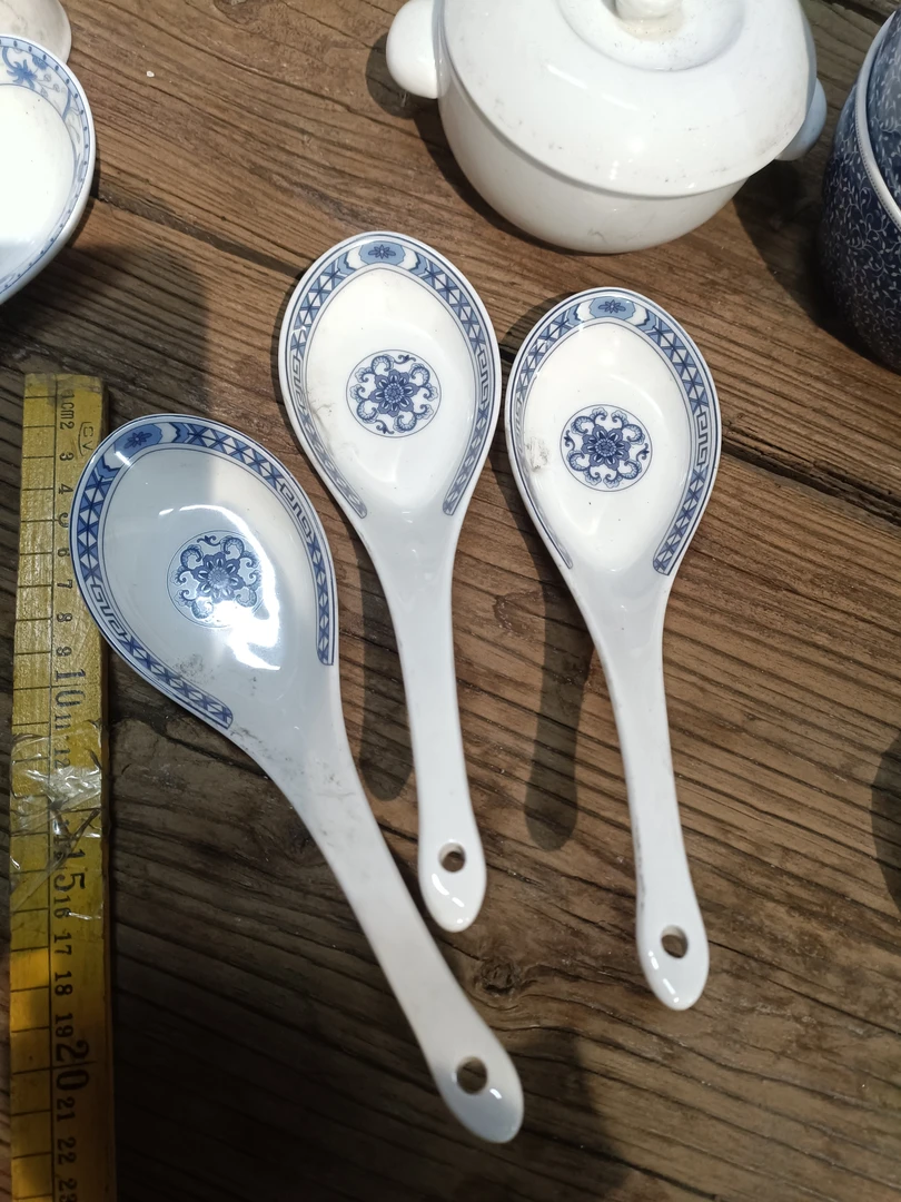 磁州窑出口尾货米饭勺三个