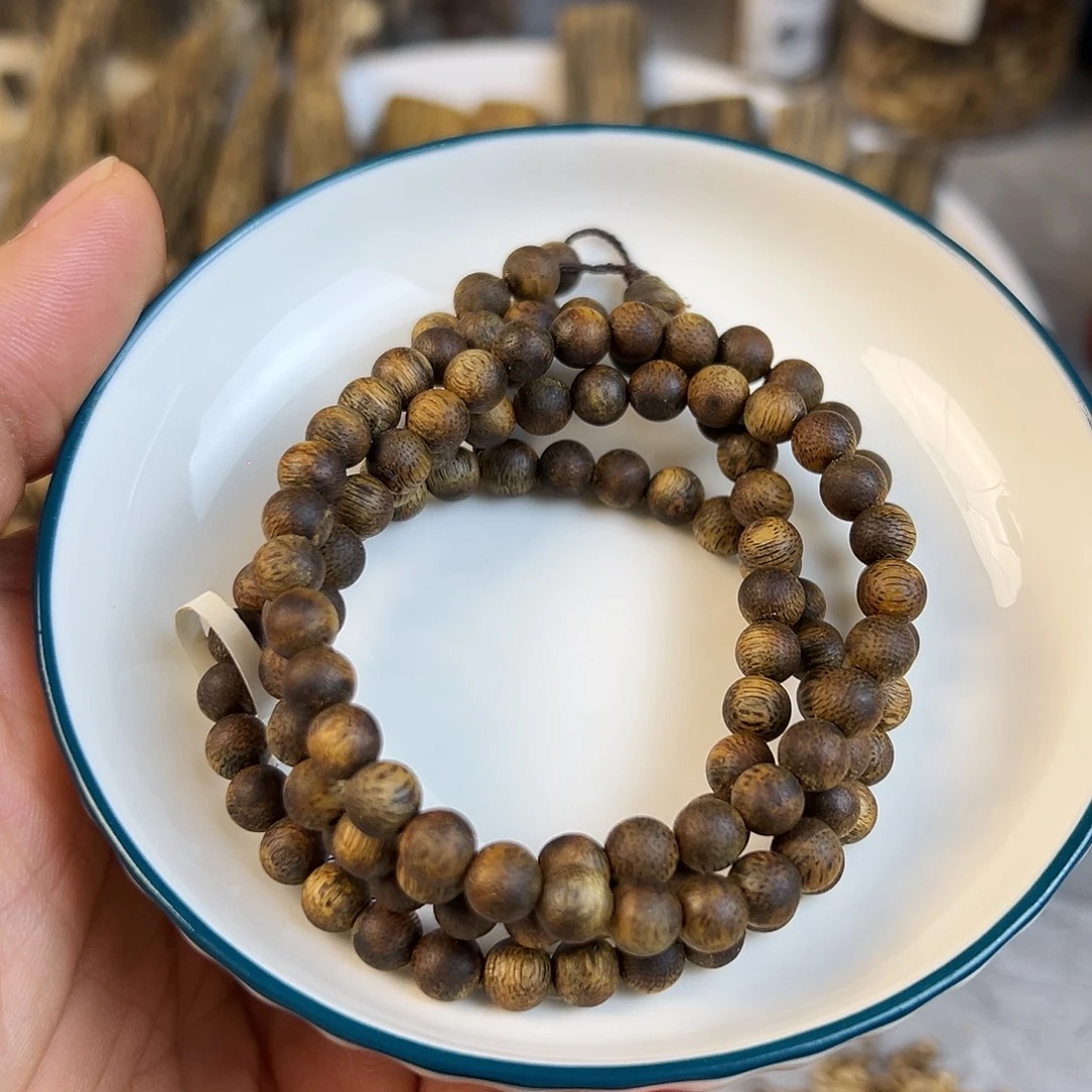 沉香沉香枕单圈手串0.6奇楠沉香原料