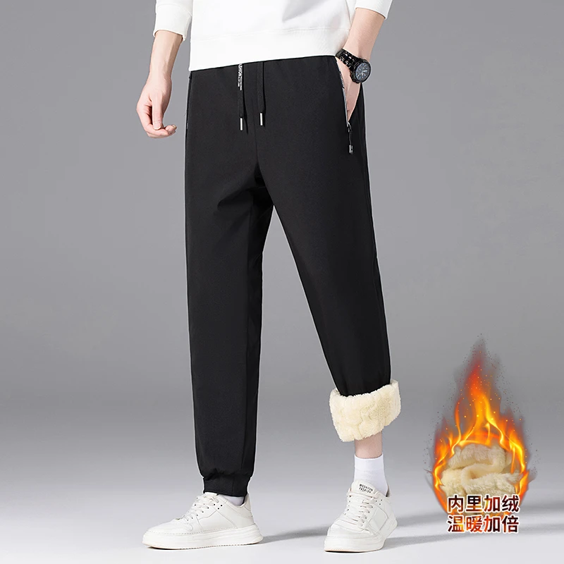 升级(蓄热锁温)冬季加绒加厚防风防水男女同款老少休闲棉裤防寒