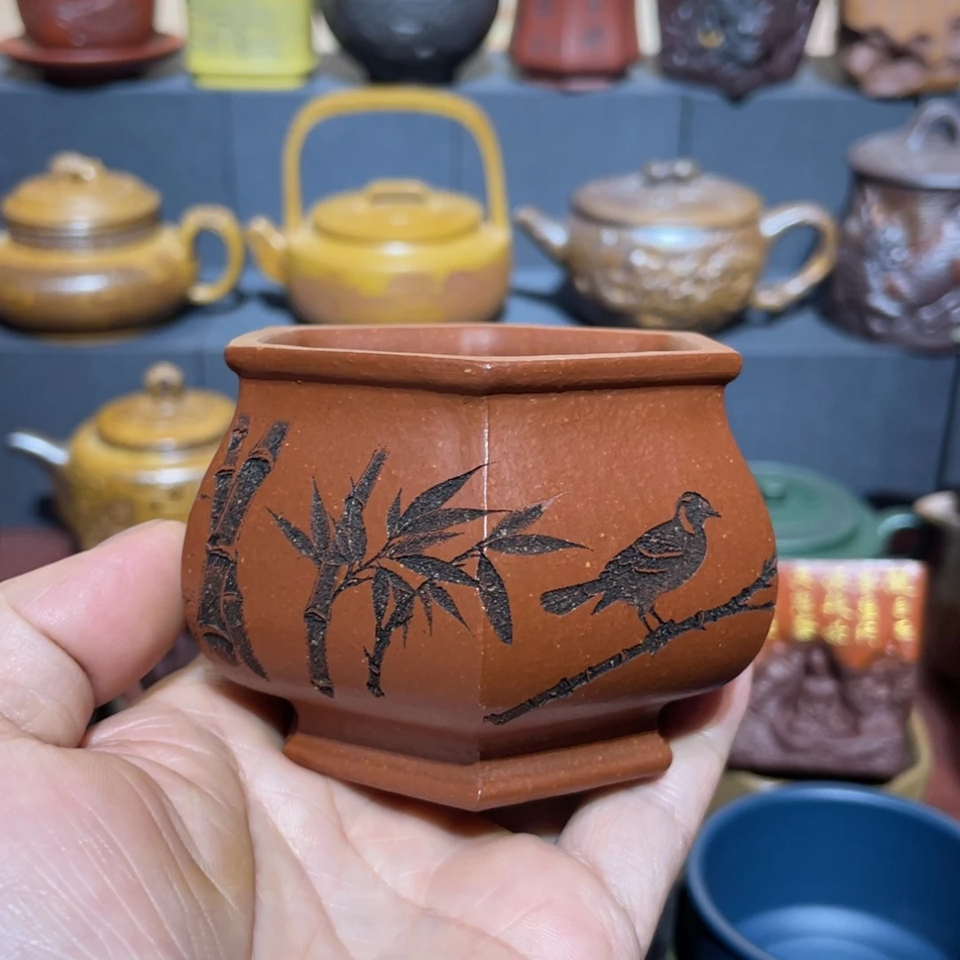 原矿紫砂手工主人杯