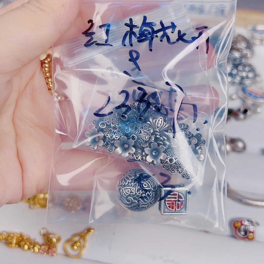 红***开足银珐琅足银配件