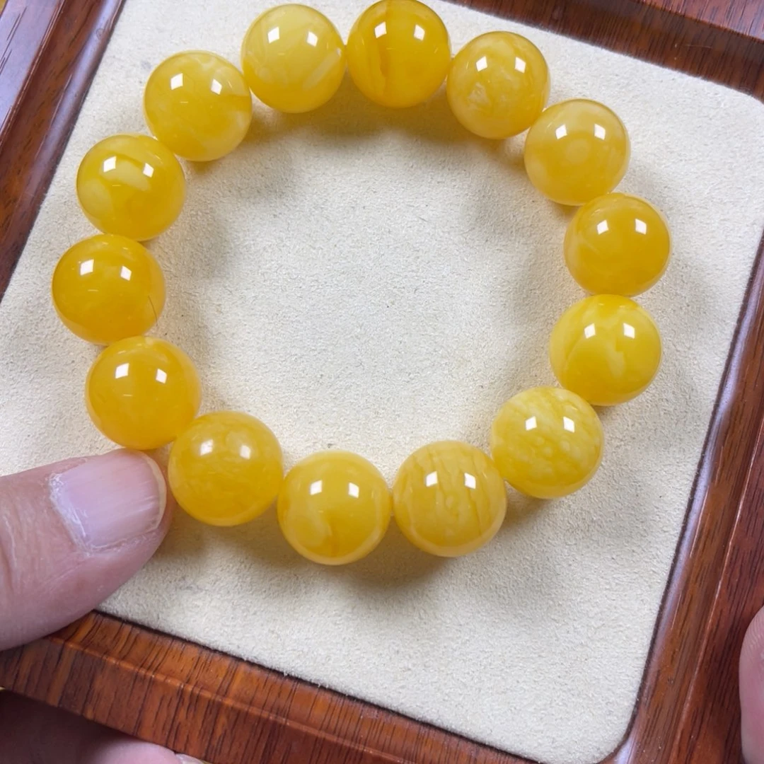 蜜蜡未镶嵌裸石手串