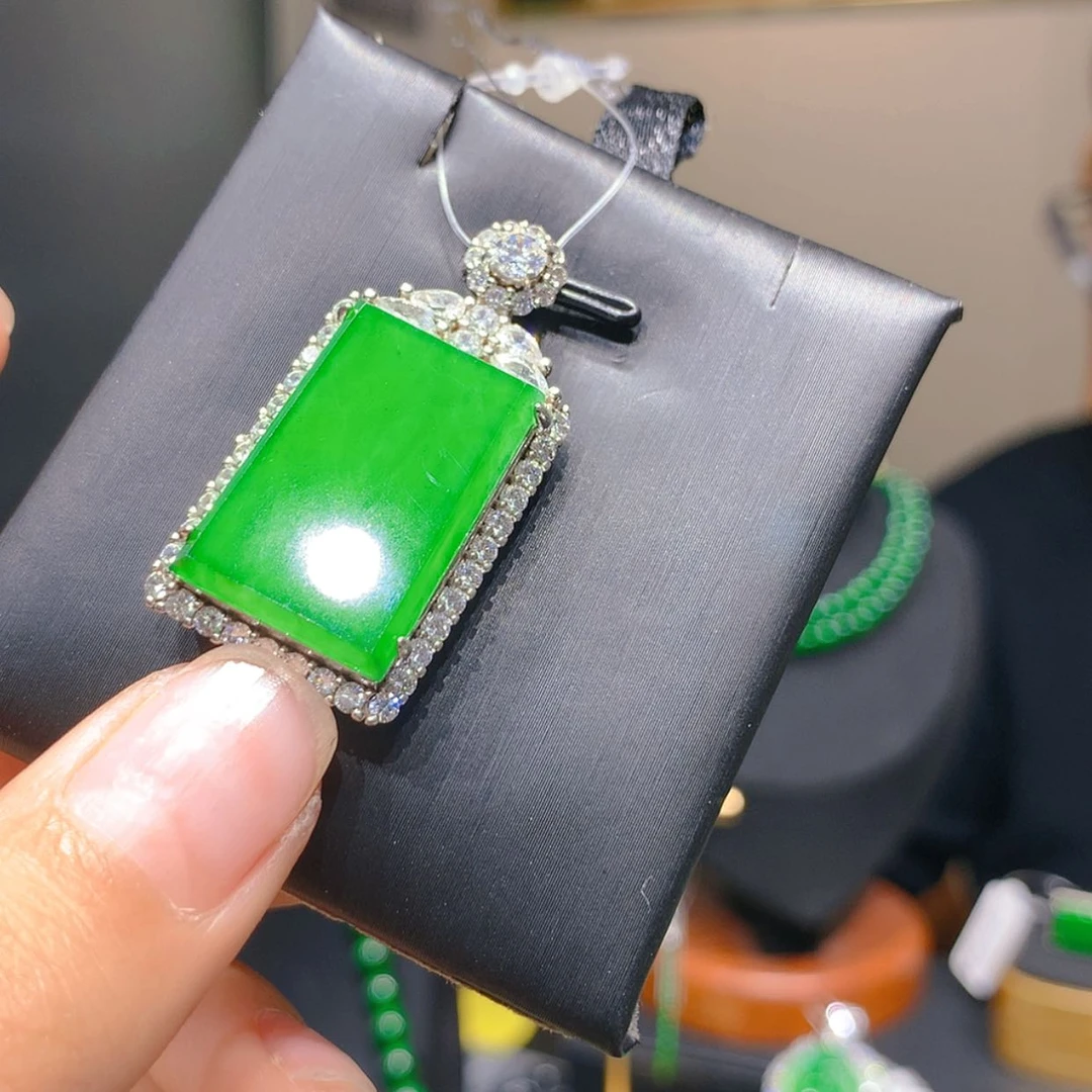 【闪购商品】翡翠颈饰银S925镶嵌3柒姐