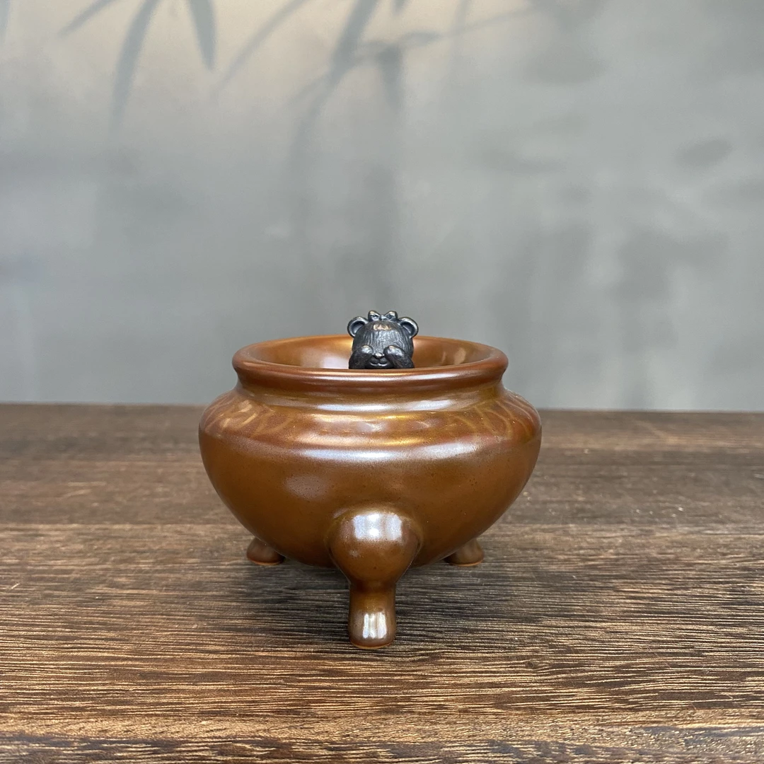 【龙叁堂】三足鼎香炉【不负金生】LST-0035中式茶具茶器