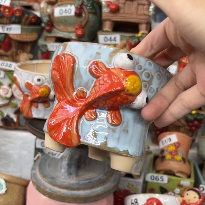 紫砂花盆粗陶材质多肉花盆