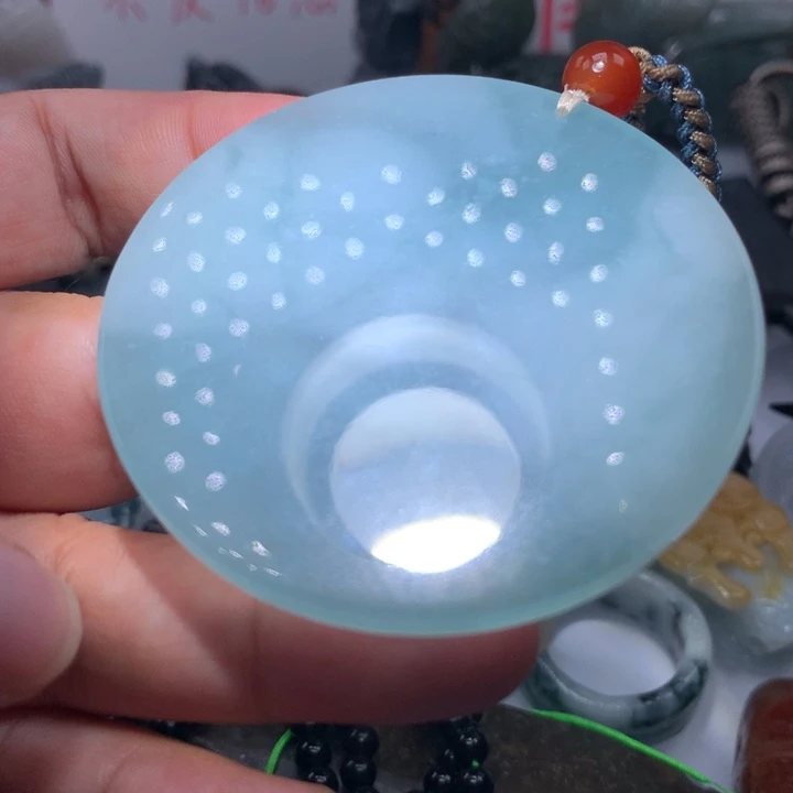 翡翠颈饰未镶嵌保真天然A货翡翠