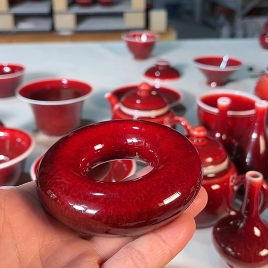 景德镇陶瓷甜甜圈盖置